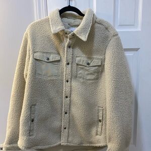 Men's Cream Sherpa Jacket